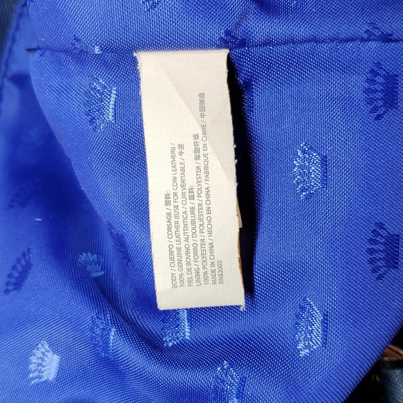 Juicy Couture 17x11 Shopper Tote Navy Blue Saffiano Leather Double Handles Large - Picture 10 of 10